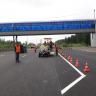 На дороге «Уфа-Аэропорт» наносят дорожную разметку в рамках БКД